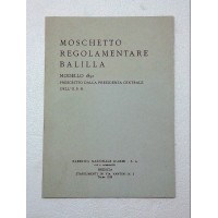 MANUALE MOSCHETTO REGOLAMENTARE BALILLA