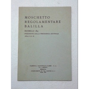 MANUALE MOSCHETTO REGOLAMENTARE BALILLA