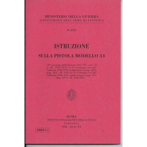 LIBRETTO ISTRUZIONI PISTOLA BERETTA MOD. 34