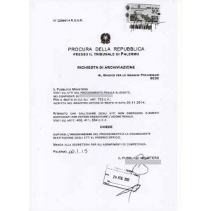 RICHIESTA DECRETO ARCHIVIAZIONE ART 703