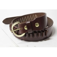 STYLE100 - PISTOL CARTRIDGE BELT - CAL 38 - WALNUT