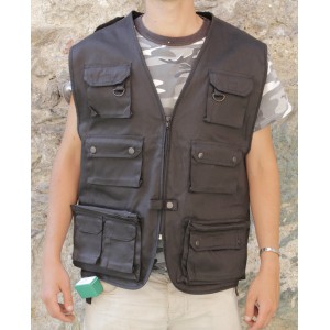 GILET MULTITASCA - NERO