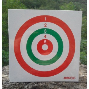 BERSAGLI TRICOLORE CARTONCINO 14X14  