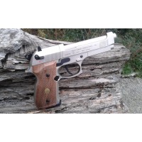 BERETTA M92 NIKELATA GUANCETTE IN LEGNO